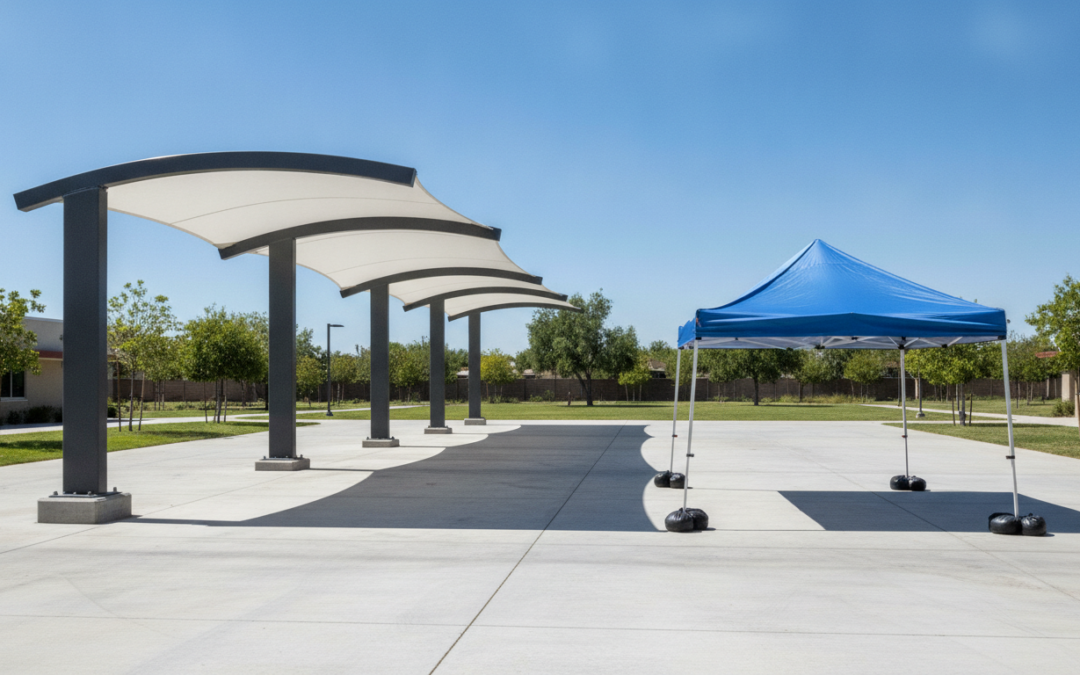 Permanent vs Portable Shade Structures: A Commercial Buyer’s Guide